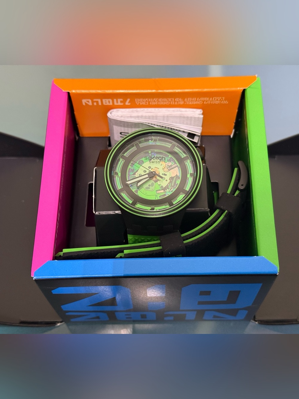 Swatch 47mm Big Bold Planets Come in Peace! Quartz SB01B125 Watch Brand New